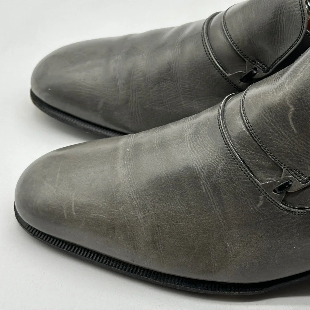Salvatore Ferragamo Mens Gray Shoes‎ Loafers size 7